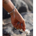 4Ocean - one size armbånd - Jellyfish - lyseblå