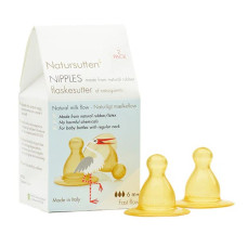 Natursutten - 2-pak Flaskesutter fra 6 mdr. - fast flow