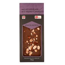 ØKOLADEN - Økologisk Mælkechokolade - Brændte Mandler ØKOLADEN - Økologisk Mælkechokolade - Brændte Mandler