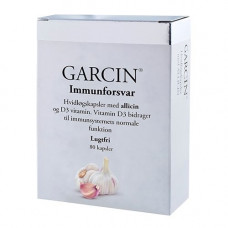 GARCIN - Hvidløg med D3 vitamin 80 Kapsler