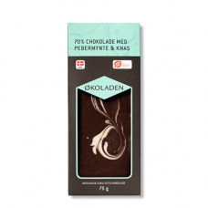 Økoladen - Økologisk Mørk Chokolade med Pebermynte og Knas 