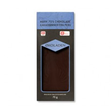 Økoladen - Økologisk Mørk Chokolade 70% Kakaobønner 