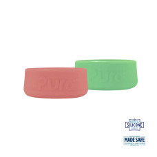 Pura® Kiki™ - Silikone flaskebundsbeskyttelse - grøn & rød