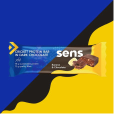 sens - Cricket protein bar - Dark Chocolate - Banana & Chocolate sens - Cricket protein bar - Dark Chocolate - Banana & Chocolate